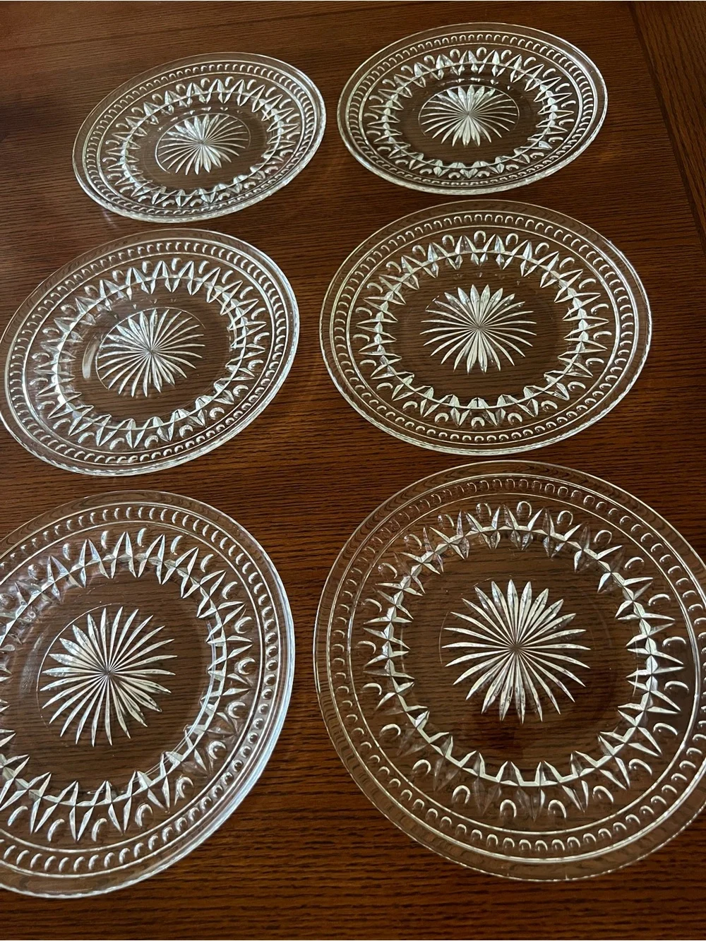 Vintage Indiana Glass Park Lane Lunch/ Salad Plates (set of 6) MCM